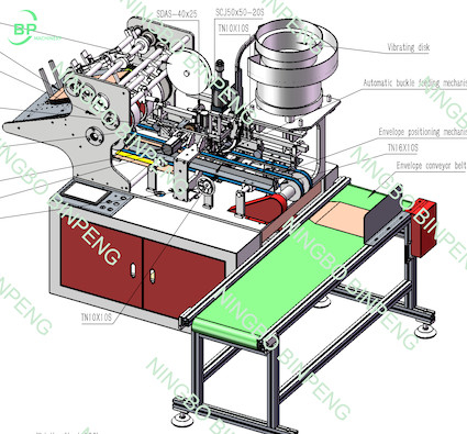 Kraft Envelope Clasp Inserting And Hole Punching Machine BP001 made in china