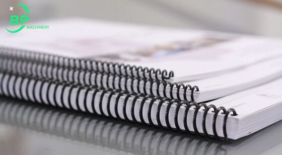 Notebook Spiral Binding Machine for Plastic Coil Binding of Notebooks with Maximum Thickness of 25mm and Various Coil Diameter Options