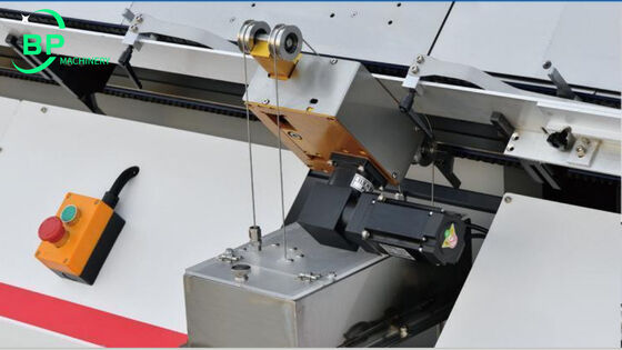 Automatic Notebook Back Spine Strip Wrapping Machine BPBB30L2F With Dual Cover Feeder and cold glue or hot glue functions for high school notebooks binding