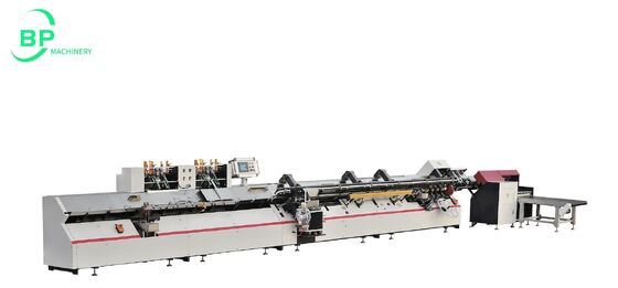 Automatic Notebook Back Spine Strip Wrapping Machine BPBB30L2F With Dual Cover Feeder and cold glue or hot glue functions for high school notebooks binding